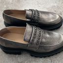 ALLSAINTS  Lola Studded Apron Toe Loafers, Pewter Size EU41 (Sold Out) New in Box Photo 6