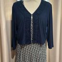 Danny & Nicole Blue midi dress size Large Photo 0