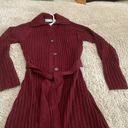 Old Navy Maroon woman’s size XS ribbed sweater dress / or worn shirt and leggings Photo 8