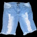 Bermuda EUC Cover Girl Distressed Denim  Shorts, size 11/12 Photo 3