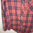 BDG  Women’s Small Petite Long Sleeve Collared Button Down Red and Blue Plaid Top Photo 9