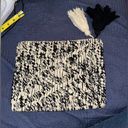 Sole Society  Boho Black Ivory Clutch Handbag Crocheted Photo 0