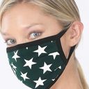 Zenana Hunter Green Star Knit Sweater + Bonus Mask Photo 7