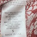 Potter’s Pot Rust and white print on or off shoulder top size small Photo 4