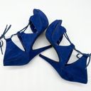 Madden Girl   Womens 8 ICCY Faux Suede Strappy Lace Up Heel Shoes Blue Club Party Photo 5