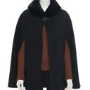 Apt. 9  Women's Faux-Fur Collar Cape in Black - One Size Photo 0