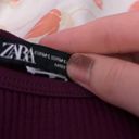 ZARA Maroon Long Sleeve Photo 1