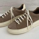 Joie  Brown Suede Platform Lace Up Fashion Sneakers Photo 0