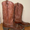 Leather Cowgirl Boots Brown Size 9.5 Photo 2