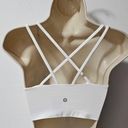 Lululemon Like a Cloud Longline Bra Light Support White Women's Size 6 LW2CSIS Photo 4