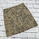 Brandy Melville  Mini Pencil Skirt Women's Size 3 Tan Black Leopard Print Stretch Photo 0