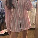 Old Navy Pink Striped Button Down Photo 5