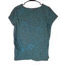 Coldwater Creek  Teal & Gold Sequin Short Sleeve Scoop Neck Blouse Women Sz XL Photo 1