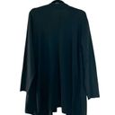 J.Jill  Open Knit Wool Blend Cardigan Black Sz XL (P) Photo 3