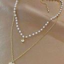 Love Pendant Double Collar Chain Necklace Photo 0