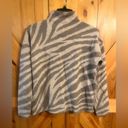 Tahari  Womens Mock Neck Knit Sweater Grey Striped Size M Photo 2