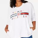 Tommy Hilfiger  Oversized White Crew Neck Sweater Photo 14