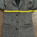 Gianni Feraud Wool Coat Designed in Italy Navy Herringbone Wool Blend Size 8 Photo 5