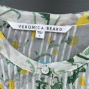 Veronica Beard size 6 Walker Pintucked 100% Silk Sheer Floral Blouse Photo 7