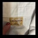 Covington longsleeves white jean jacket. Size Large Photo 4