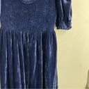 Hill House  The Louisa Nap Dress Smocked Navy Blue Velvet Ruffle Midi Dress XXL Photo 8