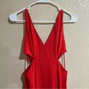 Jason Wu GREY  tomato red Cutout crepe de chine midi dress Photo 3