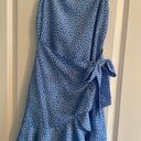 Hello Molly Blue and white Wrap Dress Photo 1