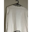 CAbi  Cardigan Sweater Womens M Ivory Gabrielle #284 Beaded Ruffles Waffle Knit Photo 6