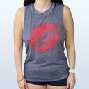 Fifth Sun Dark Gray Tank with Kiss, Size XS Photo 3