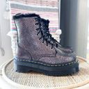 Dr. Martens  Jadon Distressed Metallic Faux Fur Lined Platform Boots Women’s 7 Photo 1