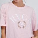 RVCA NWT  Spellout Graphic Oversized Boy Boyfriend Fit Tee T Shirt Surfer Pink XS Photo 0