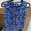 Calvin Klein  Blue Black White Work Professional Tank Blouse size Medium Photo 4