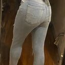 American Eagle Outfitters super hi-rise light wash ripped jegging Photo 2