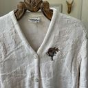 Northern Reflections Vintage  Cotton Embroidered Bird Button Cardigan Sweater L Photo 1