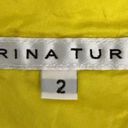 Trina Turk  Dress Womens 2 Yellow Mini Dress Bow Open Back Feminine Colorful Photo 6