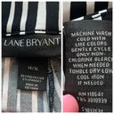 Lane Bryant  Women's Pull On Elastic Waist Black Stripe Wide Leg Pant Size 14/16 Photo 2