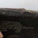 BKE  Tomgirl gray canvas lace bow contrast flats size 10 Photo 7