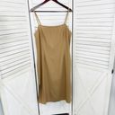 Shoedazzle Open Back Linen Blend Strappy Sheath Dress Tan XXL Photo 8