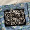 Superdry NWT  Bluebell light blue ditsy floral 100% cotton embroidered shorts S Photo 10