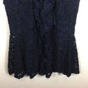 Alexis  Nadege Navy Crochet Lace 3/4-Sleeve V-Neck Midi Mermaid Dress Small Party Photo 8