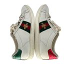 Gucci  Ace Sneaker with Bumble Bee Embroidery White Leather Authentic Photo 2