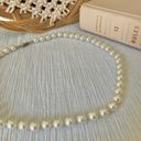 American Vintage Vintage “Medusa” White Pearl Hand Knotted Necklace 19” Silver Marquise Classic Photo 7