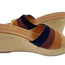 Ralph Lauren LAUREN  Karlia Suede Leather Slip On Espadrille Wedge Heels Womens 8 Photo 9