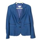 Andrew Marc WILLOW GLENN by  Navy Blue Two Button Blazer Jacket Women's 14 Photo 0