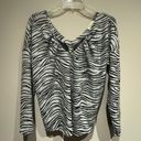 Anthropologie Maeve Taylor Zebra Striped Pullover size small Photo 3