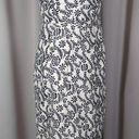 J.Crew  Strapless Floral Print Mini Dress Cream and Blue Size 2 Photo 3