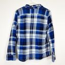 Krass&co LRL Lauren Jeans  Shirt Womens Medium Blue Plaid Button Up Blouse Roll Tab Photo 1