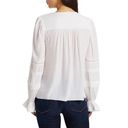 Ramy Brook  Finn Pintuck and Lace Inset Blouse Photo 2