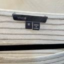 Vince  sheer off white with gold stripe top. Size M. Photo 3