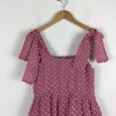 Likely NWOT Sister Jane  Lady Pink Pom Pom Babydoll Tiered Midi Dress XS Barbie Photo 4